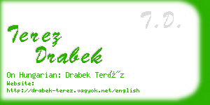 terez drabek business card